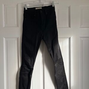 Madewell black skinny high rise jeans, size 24
